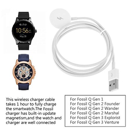 Fossil Q Gen 1 Gen 2 Gen 3 Akıllı Saat Şarj Cihazı Aleti