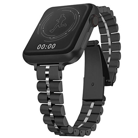 Apple Watch 4 5 6 7 45mm 44mm 42mm Slim Baklalı Band Kordon Kayış