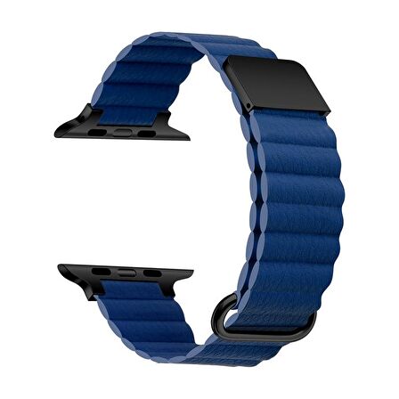 Apple Watch 4 5 6 7 41mm 40mm 38mm Manyetik Lüks Deri Loop Kordon