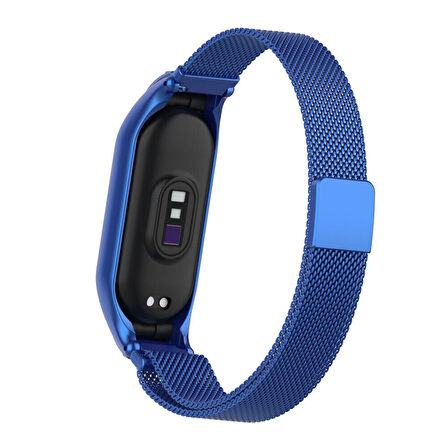 Xiaomi Mi Band 7 Uyumlu Metal Hasır Manyetik Kordon Kayış