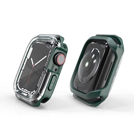 Apple Watch 7 8 45mm Uyumlu Rugged Kasa Koruyucu 360 Tam Koruma