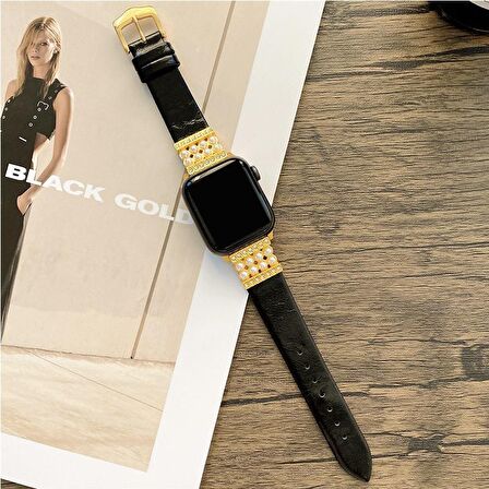 Apple Watch 4 5 6 7 8 Ultra 45mm 44mm 42mm İnci Taşlı Kordon