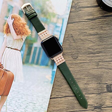 Apple Watch 4 5 6 7 8 Ultra 45mm 44mm 42mm İnci Taşlı Kordon