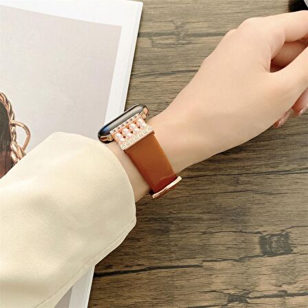 Apple Watch 4 5 6 7 8 Ultra 45mm 44mm 42mm İnci Taşlı Kordon