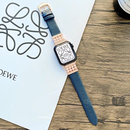 Apple Watch 2 3 4 5 6 7 8 41mm 40mm 38mm İnci Taşlı Kordon