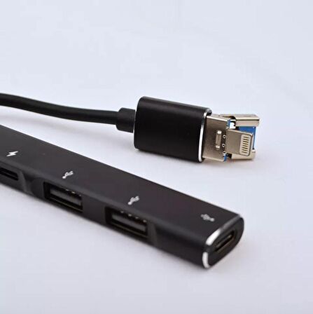 iPhone Lightning 2 Usb 2.0 Type-C Kulaklık ve Şarj Giriş Adaptör