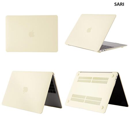 MacBook Air M2 13.6 A2681 2022 Cream Kılıf Kapak Ultra İnce Koruma