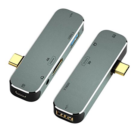 Type-C Usb 3.1 Usb 3.0 Usb 2.0 Hdmi PD 3.5m Giriş Çevirici Hub X5