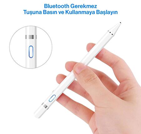 Tüm Cihazlar ile Uyumlu Stylus Hassas Yazı Çizim Kalemi 2. Nesil