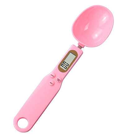 Kaşık Tartı Terazi Dijital Ekran Hassas Ölçüm 500gr/0.1gr 807A Pembe