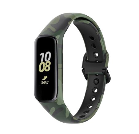Samsung Galaxy Fit 2 R220 Kamuflaj Desenli Kordon Kayış