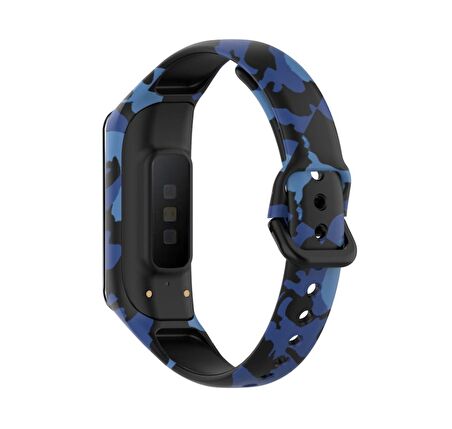 Samsung Galaxy Fit 2 R220 Kamuflaj Desenli Kordon Kayış
