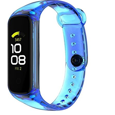 Samsung Galaxy Fit 2 R220 Transparan Şeffaf Silikon Kordon Kayış