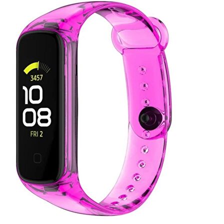 Samsung Galaxy Fit 2 R220 Transparan Şeffaf Silikon Kordon Kayış