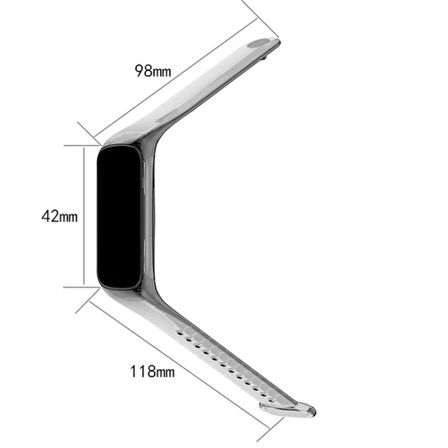 Samsung Galaxy Fit 2 R220 Transparan Şeffaf Silikon Kordon Kayış