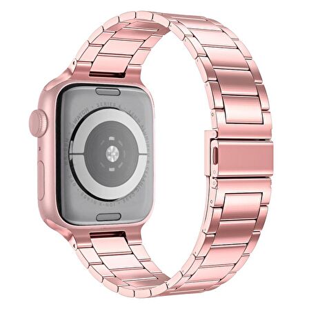 Apple Watch 2 3 4 5 6 7 8 Seri 38mm 40mm 41mm Slim Çelik Kordon