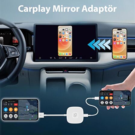 iPhone iPad CarPlay ve YouTube Screen Mirror Aktarım Adaptörü