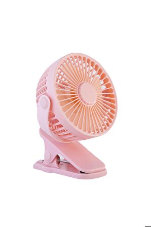 3 Kademe Şarjlı Mandallı 360° Taşınabilir Fan Vantilatör JH-006