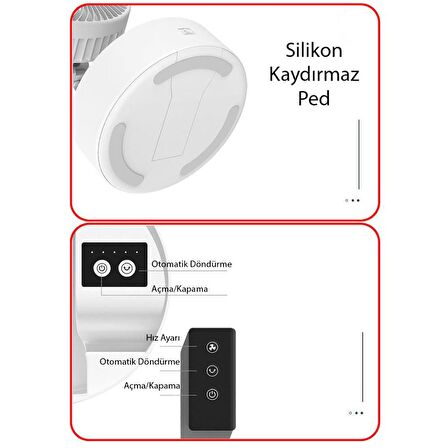 Kumandalı 3 Kademeli Usb Şarjlı Powerbank Fan Vantilatör Soğutucu