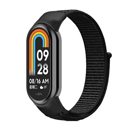 Xiaomi Mi Band 8 Mi Band 9 Uyumlu Woven Sport Loop Örgü Kordon Kayış