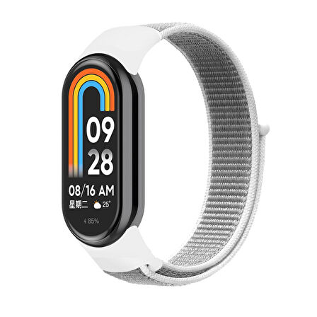 Xiaomi Mi Band 8 Mi Band 9 Uyumlu Woven Sport Loop Örgü Kordon Kayış