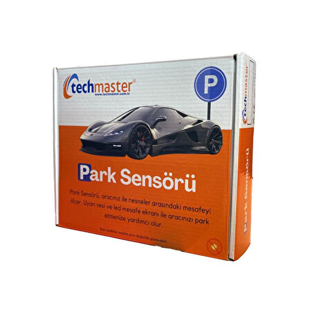 Renk Değiştiren Ekranlı Araç Park Sensörü Sesli 22mm Siyah PS01