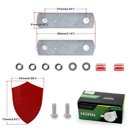 Mrsogo Araç Otomobil 12 Volt Elektronik Salyangoz Korna Siren 10 Ses