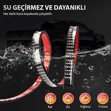 Pick Up Off Road 4x4 Bagaj 4 Sıra Kayan LED Sinyalli 5 Modlu 120cm