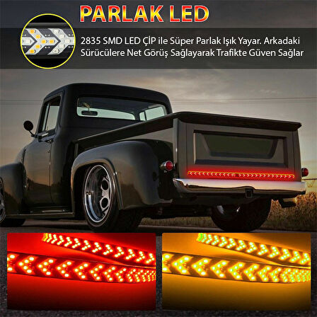 Pick Up Off Road 4x4 Ok Yönlü Bagaj Kapağı Altı Sinyal Ledi 120cm