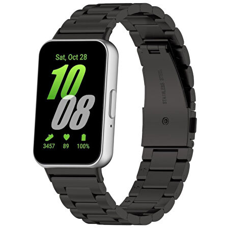 Samsung Galaxy Fit 3 R390 Uyumlu Çelik Steel Kordon Kayış