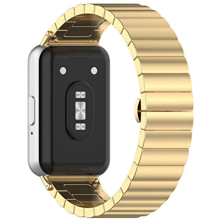 Samsung Galaxy Fit 3 R390 Uyumlu Metal Baklalı Çelik Kordon Kayış