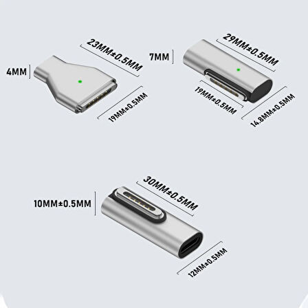 Type-C to Magsafe 3 140W a Kadar Destekli Şarj Çevirici Adaptör