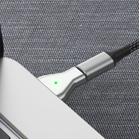 Type-C To Magsafe 2 85W a Kadar Destekli Düz Tip Şarj Çevirici Adaptör