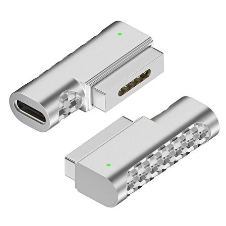 Type-C To Magsafe 2 85W a Kadar Destekli L Model Şarj Çevirici Adaptör