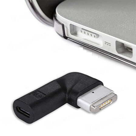 Type-C To Magsafe 2 85W a Kadar Destekli 90 Derece Çevirici Adaptör