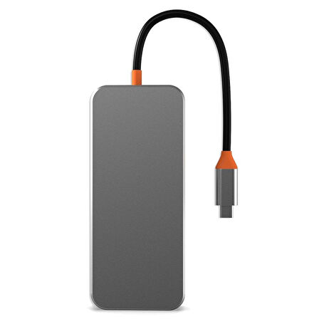 Type-C to 2X Pd HDMI Rj-45 Ethernet Sd Tf Card 2 X Usb 3.0 Hub Çevirici SW8V