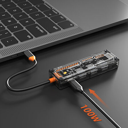 Type-C 3X Usb 3.0 Hub Pd HDMI Şarj Girişli Hub Çevirici Adaptör SW5H