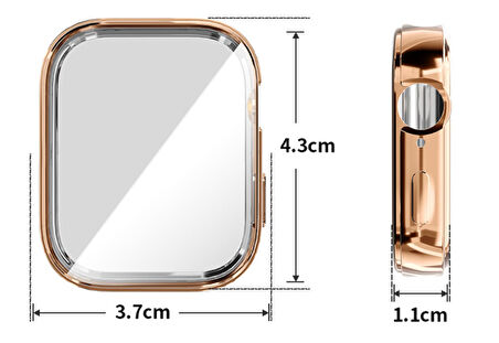 Huawei Watch Fit 3 Uyumlu Kasa Ekran Koruyucu 360 Tam Koruma Kılıf Kapak