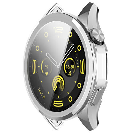 Huawei Watch Gt4 46mm Uyumlu Kasa Ekran Koruyucu 360 Tam Koruma Kılıf Kapak