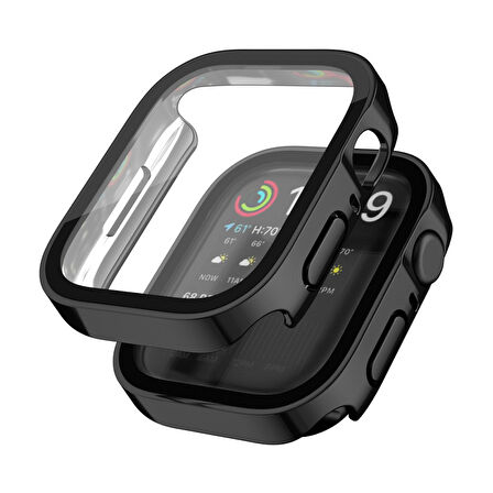 Apple Watch 6 7 8 9 40mm 41mm Uyumlu Rubber Kasa Ekran Koruyucu 360 Kılıf Kapak
