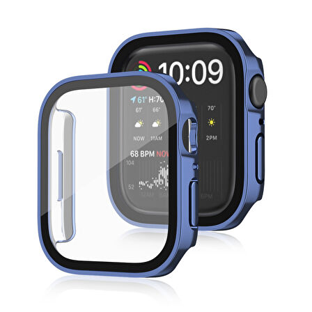 Apple Watch 6 7 8 9 40mm 41mm Uyumlu Rubber Kasa Ekran Koruyucu 360 Kılıf Kapak