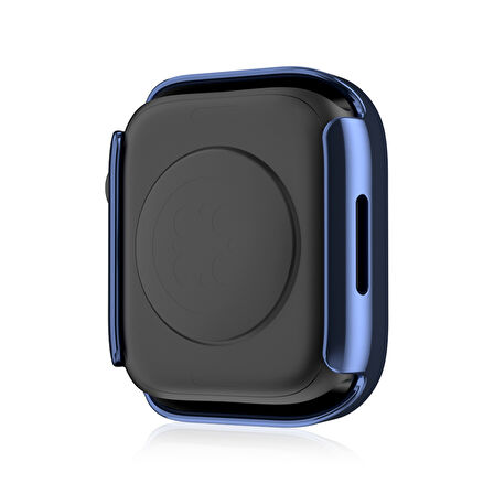 Apple Watch 6 7 8 9 40mm 41mm Uyumlu Rubber Kasa Ekran Koruyucu 360 Kılıf Kapak