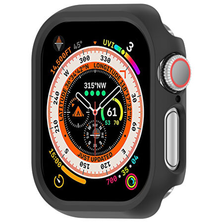 Apple Watch 10. Nesil 46mm Uyumlu Rubber Sert Plastik Koruma Kasa Kılıfı