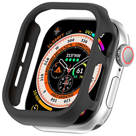 Apple Watch 10. Nesil 46mm Uyumlu Rubber Sert Plastik Koruma Kasa Kılıfı