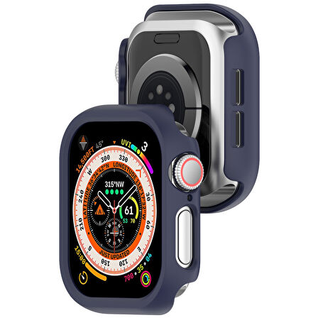 Apple Watch 10. Nesil 46mm Uyumlu Rubber Sert Plastik Koruma Kasa Kılıfı