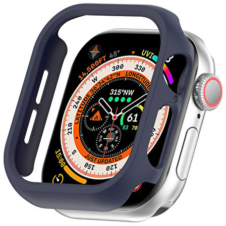 Apple Watch 10. Nesil 46mm Uyumlu Rubber Sert Plastik Koruma Kasa Kılıfı