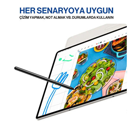 Samsung Galaxy Tab S9/S9 Plus/S9 Ultra Uyumlu S Pen Dokunmatik Stylus Kalem ve Yedek Uç