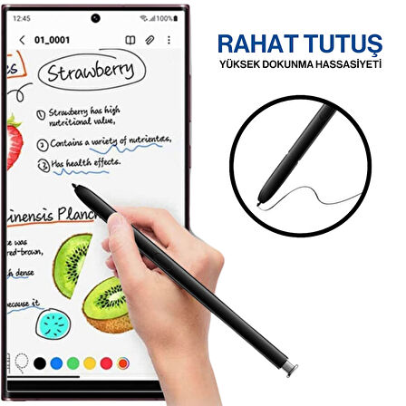 Samsung Galaxy S22 S23 Ultra Uyumlu S Pen Dokunmatik Stylus Kalem ve Yedek Uç