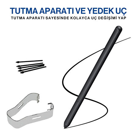 Samsung Galaxy S21 Ultra Uyumlu S Pen Dokunmatik Stylus Kalem ve Yedek Uç