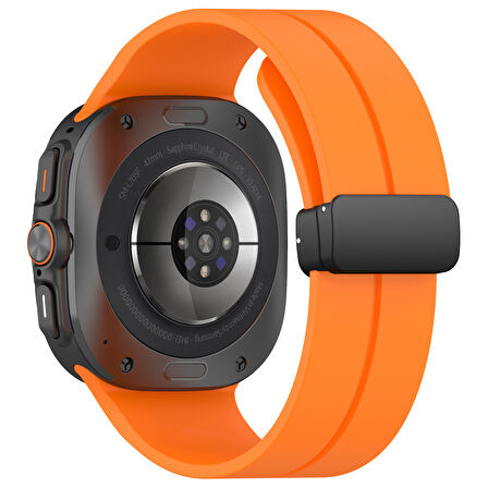 Samsung Galaxy Watch 7 Ultra 47mm Uyumlu Manyetik Mıknatıslı Band Silikon Kordon Kayış